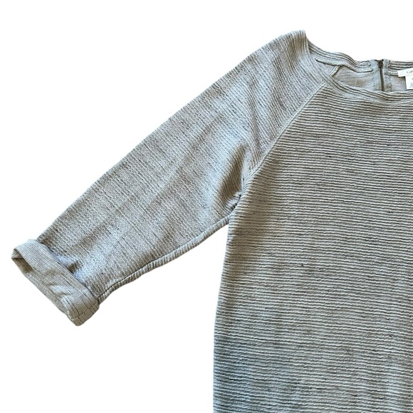 CASLON light gray ribbed 3/4 sleeve sweater dress size Medium - Picture 3 of 8